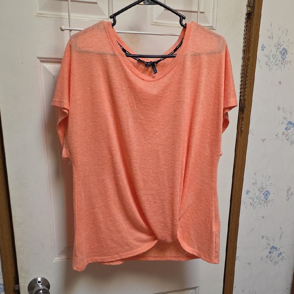 DKNY Vibrant Coral Short Sleeve Tee